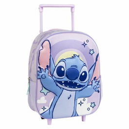 Cerdá Mochila Infantil Trolley 3D Stitch Disney Lilac
