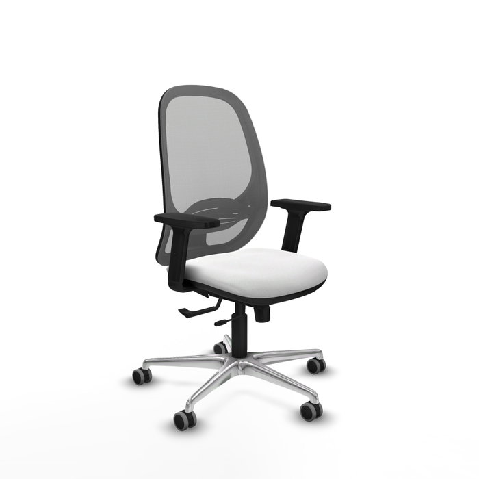 PIQUERAS Y CRESPO Silla de oficina Cilanco con mecanismo Sincro/Traslack, Tela Blanca y Malla Gris PIQUERAS Y CRESPO Silla de oficina Cilanco con mecanismo Sincro/Traslack, Tela Blanca y Malla Gris