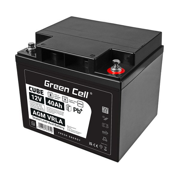 Green Cell CUBE AGM 12V 40Ah VRLA IP54 Green Cell CUBE AGM 12V 40Ah VRLA IP54