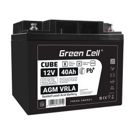 Green Cell CUBE AGM 12V 40Ah VRLA IP54