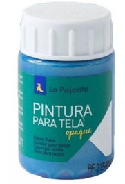 LA PAJARITA Pack de 6 Botes de Pintura para Tela Opaca Turquesa 35ml