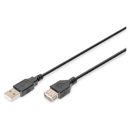 Digitus Cable alargador USB A macho a hembra 3 m