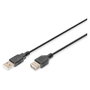 Digitus Cable alargador USB A macho a hembra 3 m