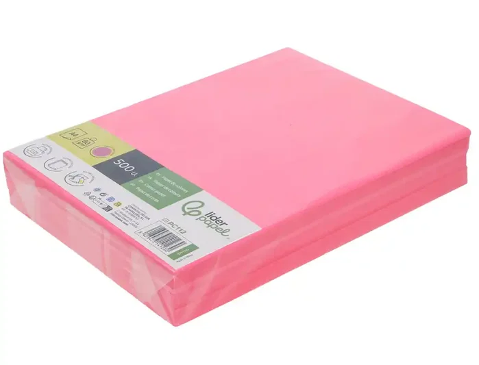 Liderpapel Papel de colores Rosa neón DIN A4 80 g (500 hojas)