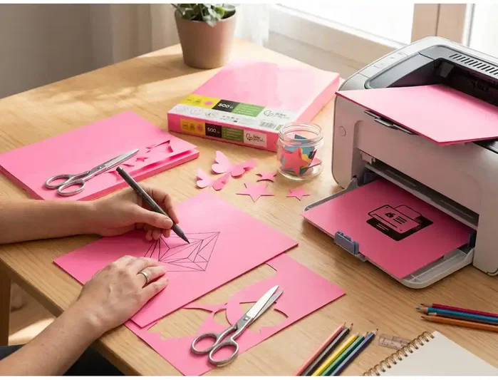 Liderpapel Papel de colores Rosa neón DIN A4 80 g (500 hojas)