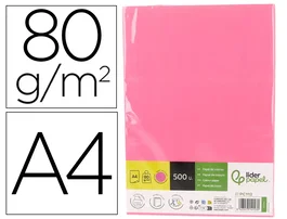 Liderpapel Papel de colores Rosa neón DIN A4 80 g (500 hojas)