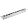 LogiLink Regleta PDU de 19 pulgadas con 9 tomas y conmutador Gris claro