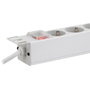 LogiLink Regleta PDU de 19 pulgadas con 9 tomas y conmutador Gris claro