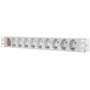 LogiLink Regleta PDU de 19 pulgadas con 9 tomas y conmutador Gris claro