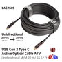 Club 3D Cable USB 3.2 Gen 2 Tipo C Activo Óptico 20m Negro