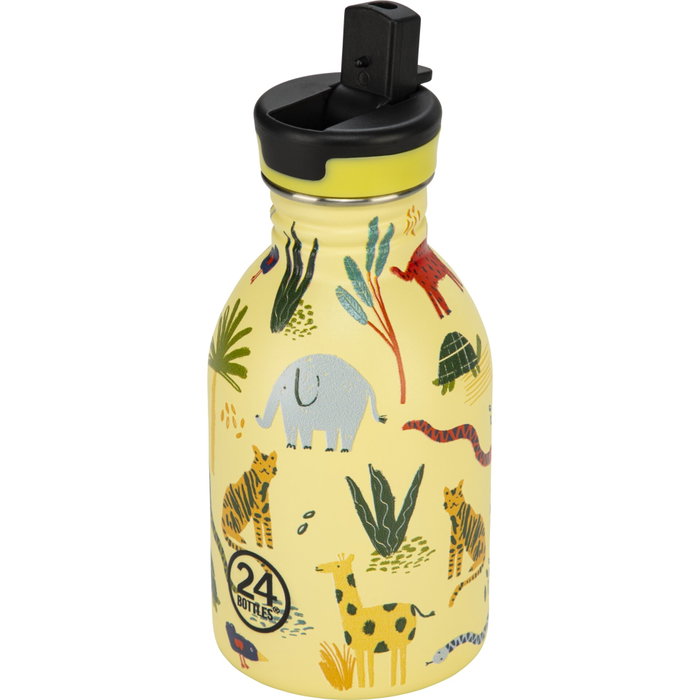 24Bottles Kids Bottle Jungle Friends, 250 ml, Amarillo 24Bottles Kids Bottle Jungle Friends, 250 ml, Amarillo
