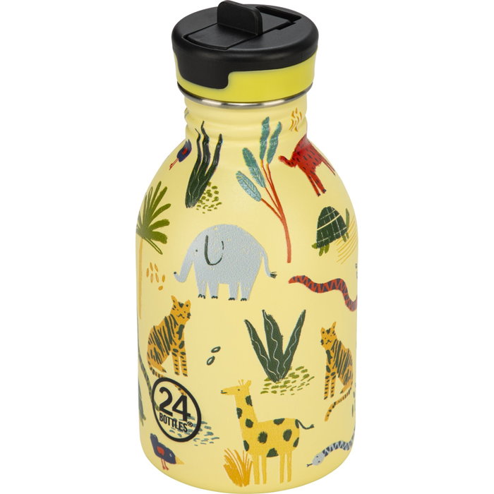 24Bottles Kids Bottle Jungle Friends, 250 ml, Amarillo 24Bottles Kids Bottle Jungle Friends, 250 ml, Amarillo