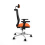 PIQUERAS Y CRESPO Silla de oficina Mardos con mecanismo Sincro, Naranja y Negro