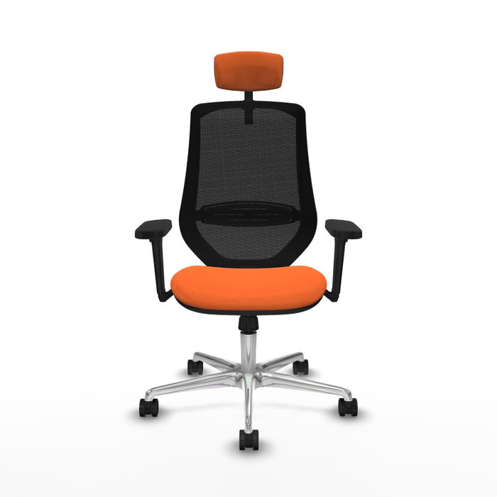 PIQUERAS Y CRESPO Silla de oficina Mardos con mecanismo Sincro, Naranja y Negro