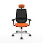 PIQUERAS Y CRESPO Silla de oficina Mardos con mecanismo Sincro, Naranja y Negro