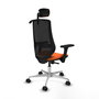 PIQUERAS Y CRESPO Silla de oficina Mardos con mecanismo Sincro, Naranja y Negro