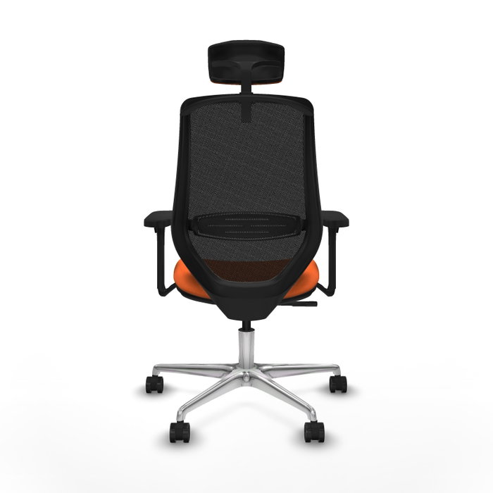 PIQUERAS Y CRESPO Silla de oficina Mardos con mecanismo Sincro, Naranja y Negro