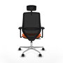 PIQUERAS Y CRESPO Silla de oficina Mardos con mecanismo Sincro, Naranja y Negro