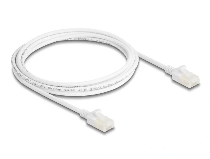 DeLOCK Cable de red RJ45 Cat.6A U/UTP Slim 2 m Blanco DeLOCK Cable de red RJ45 Cat.6A U/UTP Slim 2 m Blanco