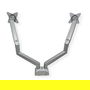 ROLINE Soporte LCD Doble Brazo de Mesa con Gasfeder, 17-32 Pulgadas, 2x 9 kg, Plata - 17.03.1158