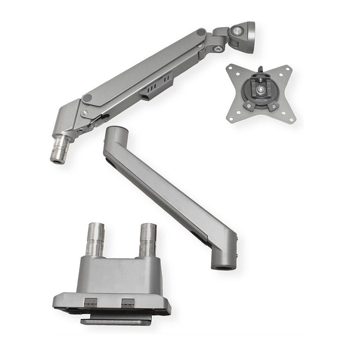 ROLINE Soporte LCD Doble Brazo de Mesa con Gasfeder, 17-32 Pulgadas, 2x 9 kg, Plata - 17.03.1158 ROLINE Soporte LCD Doble Brazo de Mesa con Gasfeder, 17-32 Pulgadas, 2x 9 kg, Plata - 17.03.1158