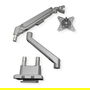 ROLINE Soporte LCD Doble Brazo de Mesa con Gasfeder, 17-32 Pulgadas, 2x 9 kg, Plata - 17.03.1158