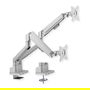 ROLINE Soporte LCD Doble Brazo de Mesa con Gasfeder, 17-32 Pulgadas, 2x 9 kg, Plata - 17.03.1158