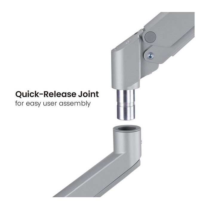 ROLINE Soporte LCD Doble Brazo de Mesa con Gasfeder, 17-32 Pulgadas, 2x 9 kg, Plata - 17.03.1158 ROLINE Soporte LCD Doble Brazo de Mesa con Gasfeder, 17-32 Pulgadas, 2x 9 kg, Plata - 17.03.1158