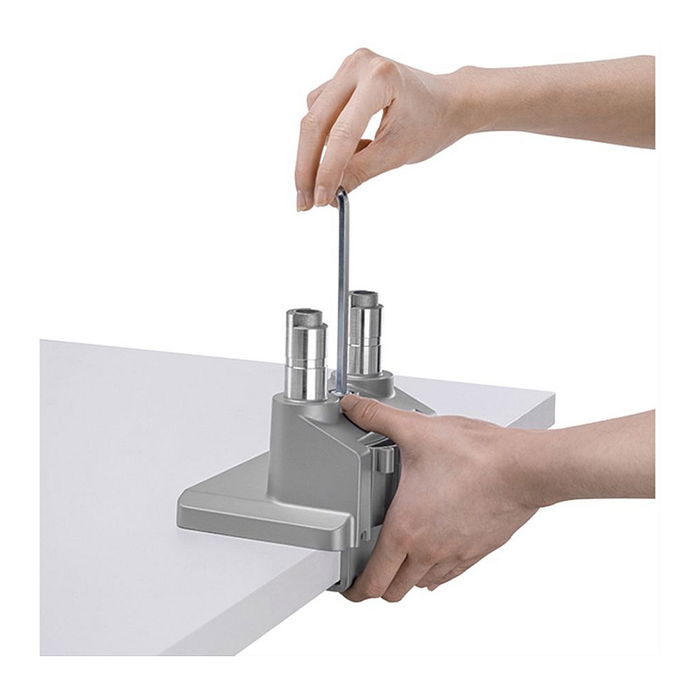 ROLINE Soporte LCD Doble Brazo de Mesa con Gasfeder, 17-32 Pulgadas, 2x 9 kg, Plata - 17.03.1158 ROLINE Soporte LCD Doble Brazo de Mesa con Gasfeder, 17-32 Pulgadas, 2x 9 kg, Plata - 17.03.1158