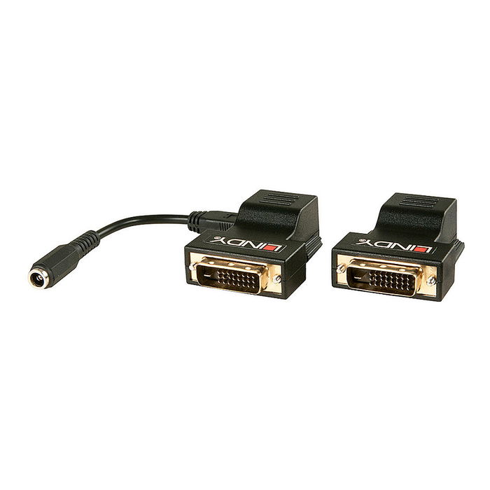 LINDY 38300 Extensor DVI-D Single Link con Cable Cat6 RJ45, 70 m, Resolucion 1920 x 1200 Pixeles, Negro