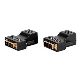 LINDY 38300 Extensor DVI-D Single Link con Cable Cat6 RJ45, 70 m, Resolucion 1920 x 1200 Pixeles, Negro