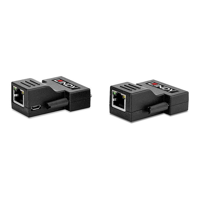 LINDY 38300 Extensor DVI-D Single Link con Cable Cat6 RJ45, 70 m, Resolucion 1920 x 1200 Pixeles, Negro