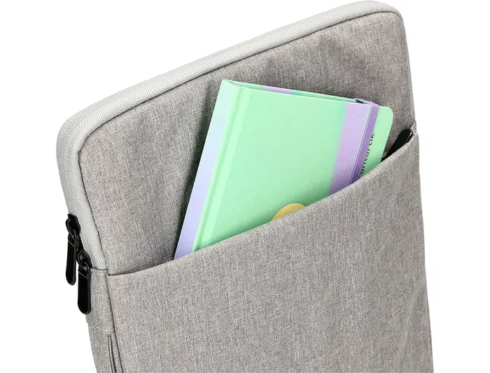 Q-connect Funda para Portátil 13,3'' con Asa y Bolsillo Exterior, Gris, 350x250x25 mm