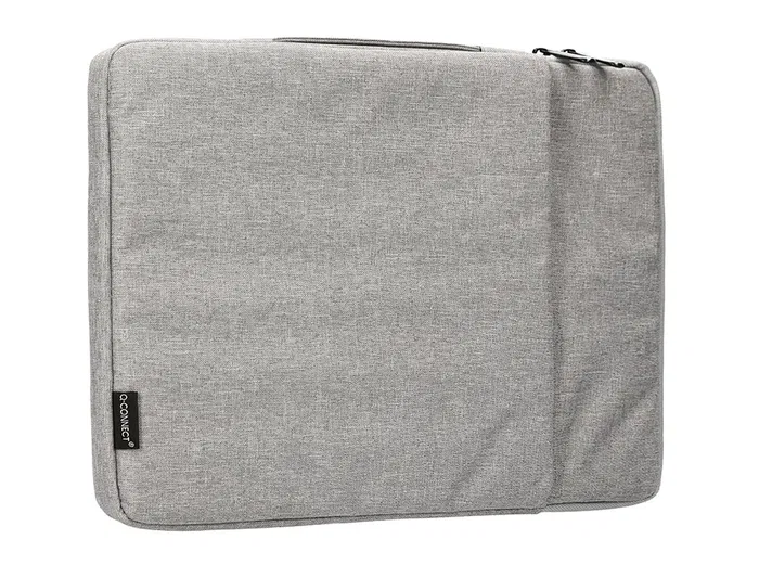 Q-connect Funda para Portátil 13,3'' con Asa y Bolsillo Exterior, Gris, 350x250x25 mm