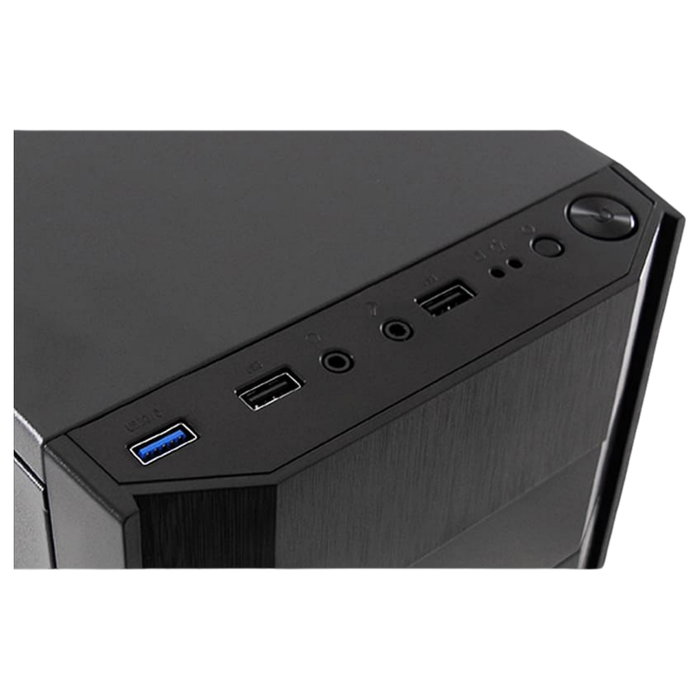 LC-Power 7036B Torre Midi PC - Caja para PC ATX, microATX, Mini-ITX en Negro, Compatible con Refrigeración CPU de 14.5 cm y Tarjetas Gráficas de 36 cm, con USB 3.0