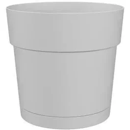 Artevasi ART5600442843460 Maceta Redonda de Plástico con Tanque de Agua, Diámetro 30 cm, Color Blanco