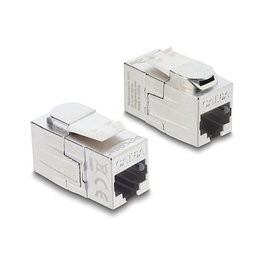 DeLOCK 90796 Módulo Keystone RJ45 hembra a RJ45 hembra Cat.6A blindado
