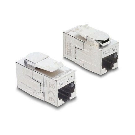 DeLOCK 90796 Módulo Keystone RJ45 hembra a RJ45 hembra Cat.6A blindado DeLOCK 90796 Módulo Keystone RJ45 hembra a RJ45 hembra Cat.6A blindado