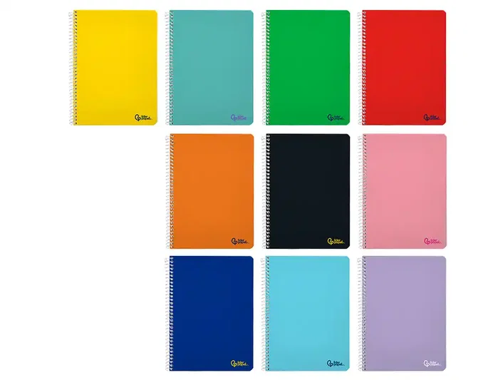 Liderpapel Cuaderno Espiral Din A5 Smart Tapa Blanda 80 Hojas 75gr Cuadro 4mm Colores Surtidos