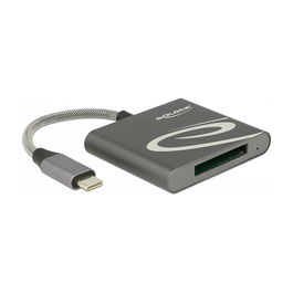 DeLOCK 91746 Lector de Tarjetas USB Tipo-C para CFast 2.0 y XQD, Aluminio, USB 3.2 Gen 1, 5000 Mbit/s