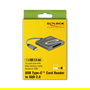 DeLOCK 91746 Lector de Tarjetas USB Tipo-C para CFast 2.0 y XQD, Aluminio, USB 3.2 Gen 1, 5000 Mbit/s