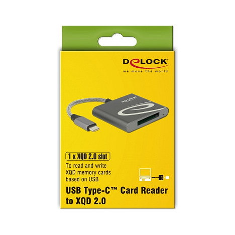 DeLOCK Lector de tarjetas USB Type-C™ para XQD y CFast 2.0, 91746 DeLOCK Lector de tarjetas USB Type-C™ para XQD y CFast 2.0, 91746