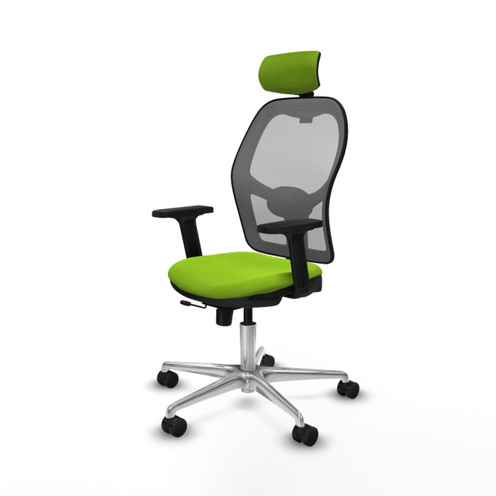 PIQUERAS Y CRESPO Silla de oficina Jorquera Sincro/Traslack Pistacho y Gris