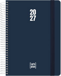 GRAFOPLAS Agenda Anual 2027 A5 Azul Oscuro