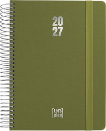 GRAFOPLAS Agenda Anual 2027 Fancy Espiral Tapa Extradura con Goma A5 Mint