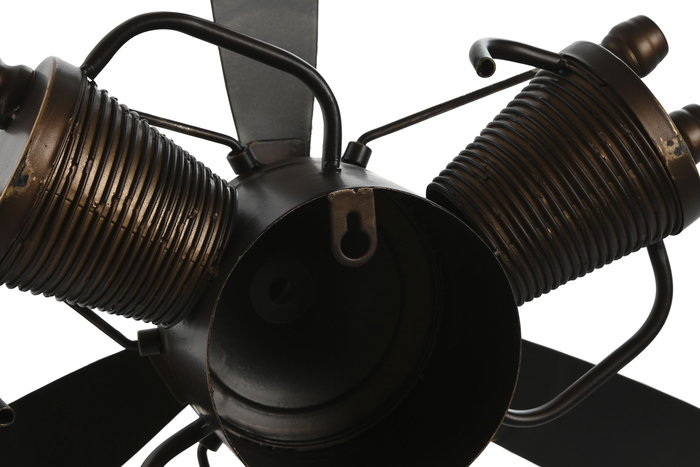 DKD Home Decor Decoracion Pared Loft Metal Marron Cobrizo 55 x 12 x 52 cm (2 Unidades)