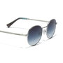 Hawkers Gafas de Sol MOMA #silver blue - Gafas de Sol Unisex, Montura Metal, Cristal 50 mm, Patilla 140 mm - Color Azul Plateado