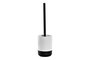 DKD Home Decor Escobillero de Resina e Inox Blanco 10x10x38 cm