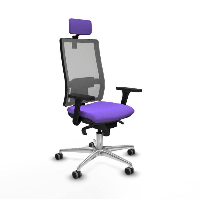 PIQUERAS Y CRESPO Silla de oficina Horna con mecanismo Sincro, Lila y Gris PIQUERAS Y CRESPO Silla de oficina Horna con mecanismo Sincro, Lila y Gris