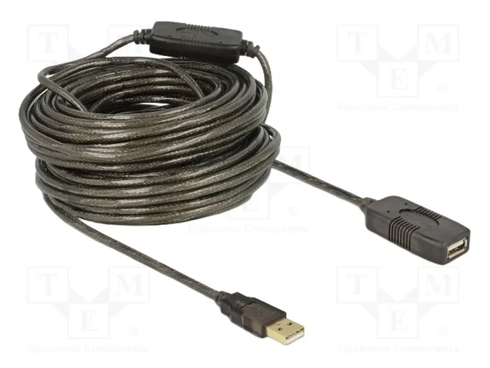 DeLOCK Repetidor USB 2.0 de 20 m, Negro